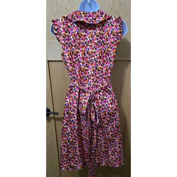 Kate Spade New York Colorful Ruffled Wrap Dress With Tie Waist For Women Size 0 - Picture 5 of 6